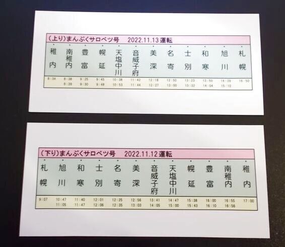 画像2: まんぷくサロベツ号運転記念カード