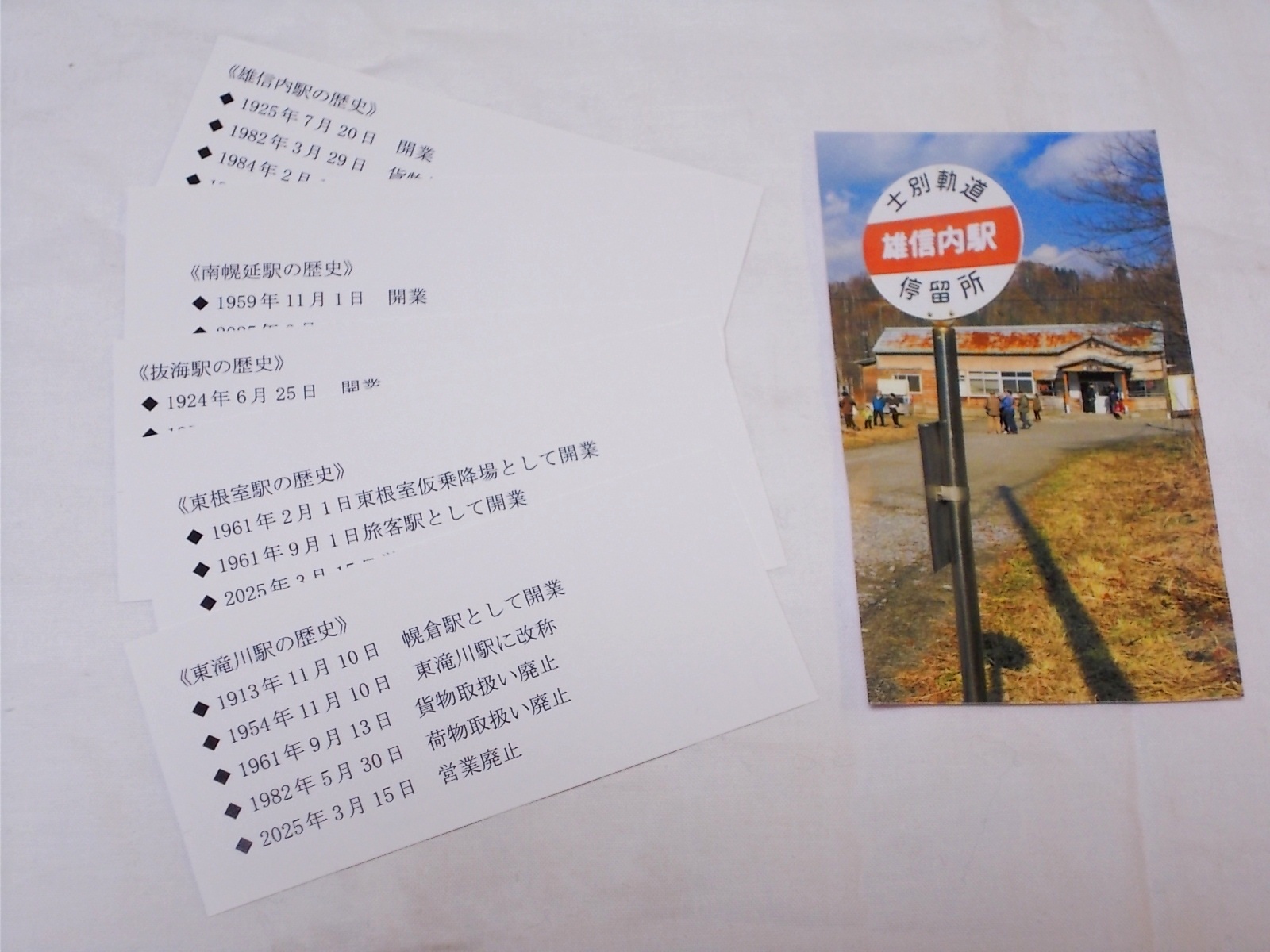 画像3: 「ありがとうさようなら北国の駅　駅カード5枚セット」